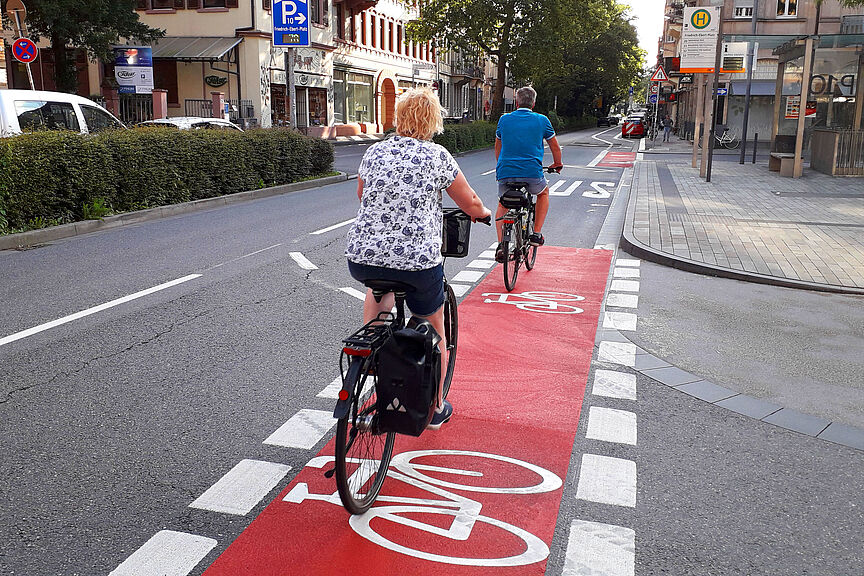 Radspur Friedrich-Ebert-Anlage Radspur Friedrich-Ebert-Anlage