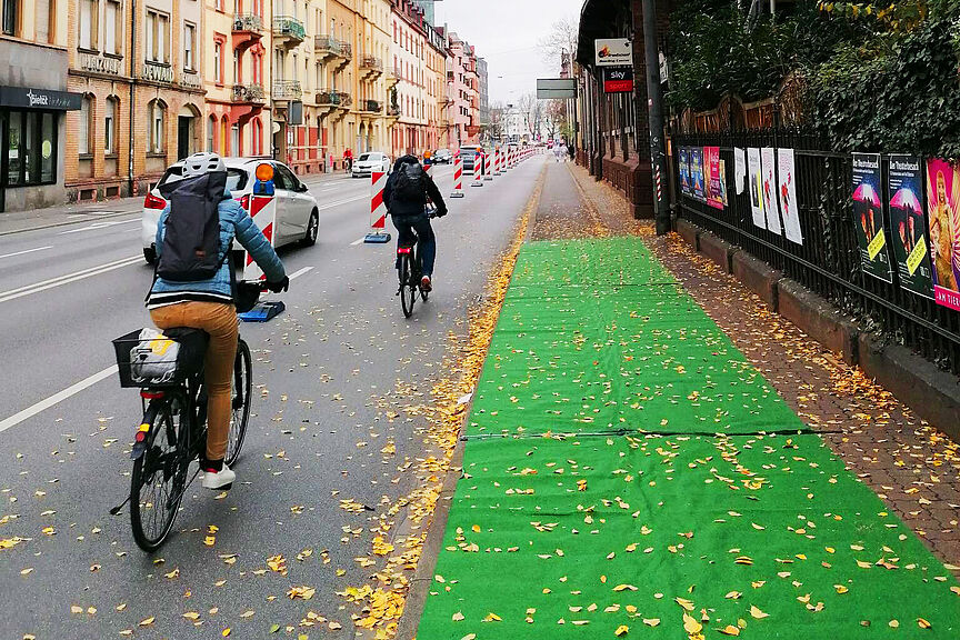 Pop-up-Radweg Mittermaierstraße Pop-up-Radweg Mittermaierstraße