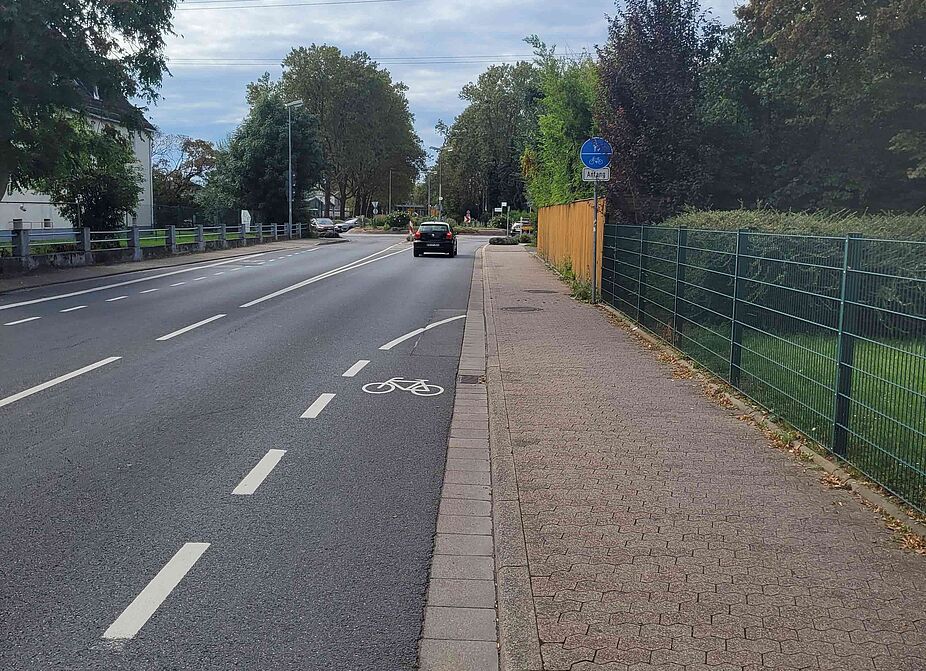 Radverkehr muss auf der Fahrbahn in den Kreisel geleitet werden!