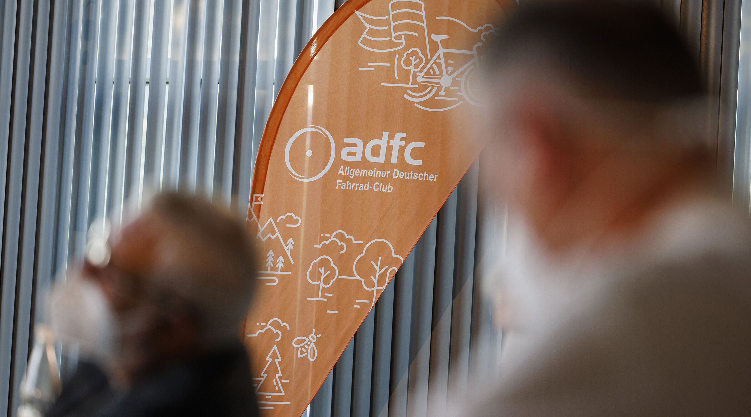 Beachflag bei ADFC Veranstaltung